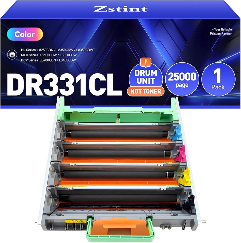 Zstint DR331CL Drum Unit Replacement Compatible for Brother DR-331CL Imaging Drum HL-L8350CDW MFC-L8850CDW MFC-L8600CDW HL-4150CDN MFC-9970CDW DCP-L8400 9050 9055 L8450 HL-L8250 L8650 L8850 4570CDW Printer - Image 1